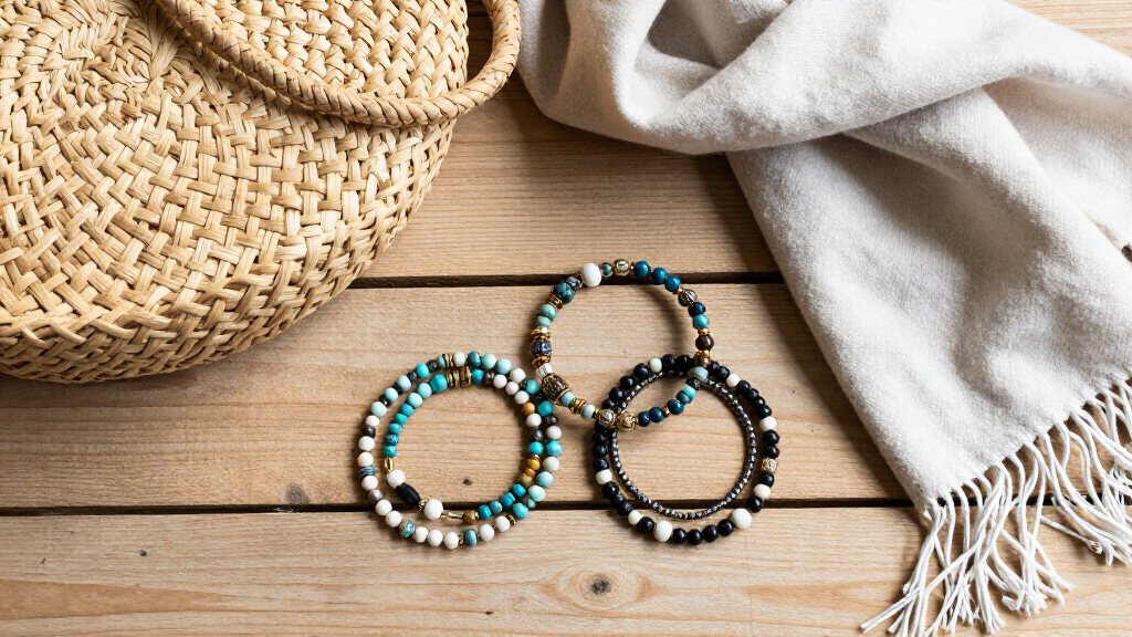 boho stack bracelets