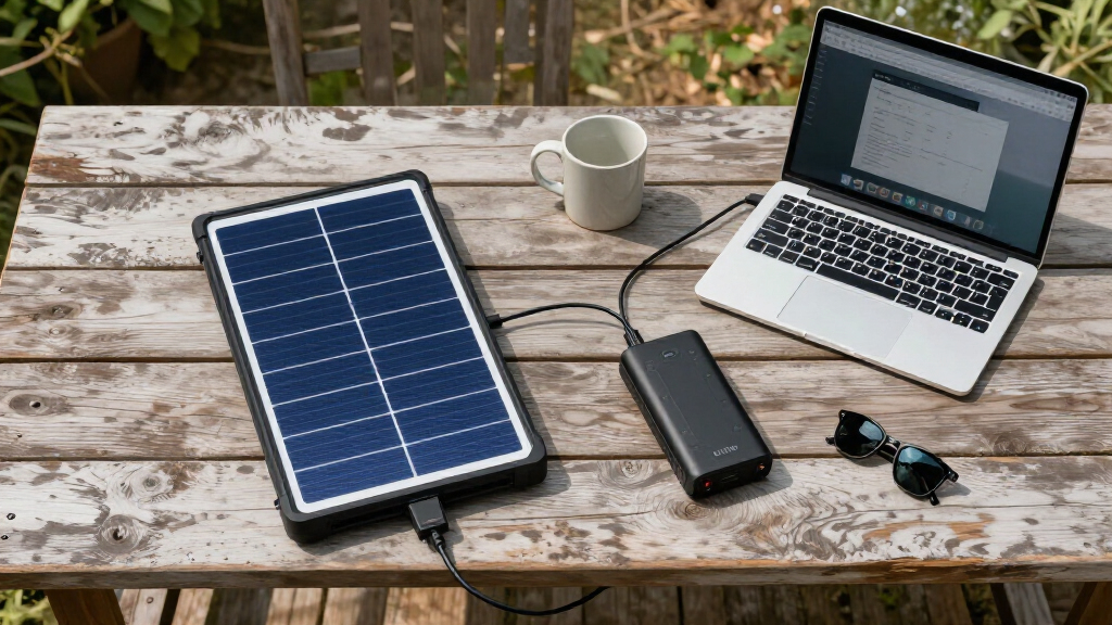 Solar power kit for remote workspace