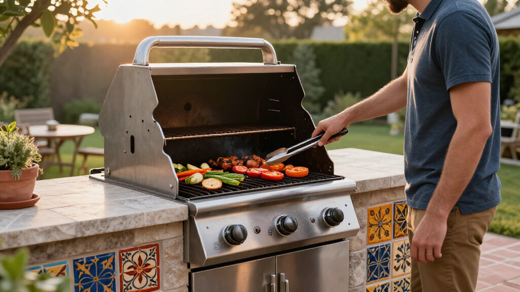 best built in grill for custom outdoor kitchen