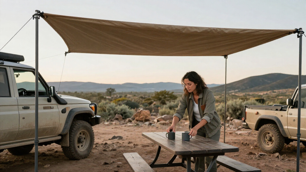 retractable awnings for overland camps