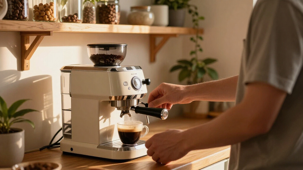 espresso machine with grinder built in