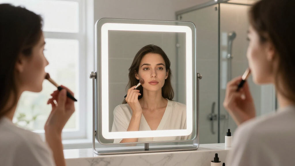 compact LED makeup mirrors