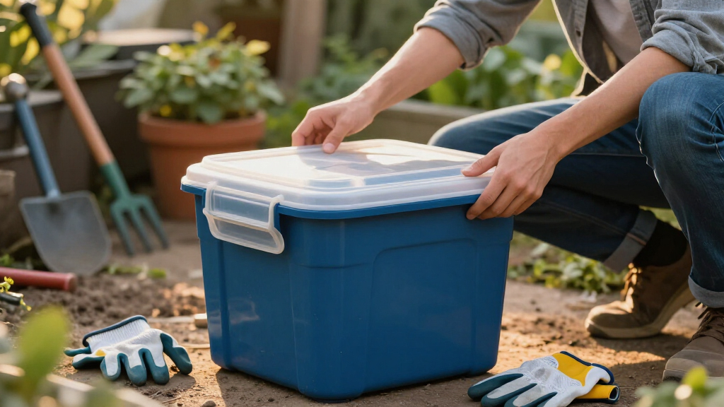 outdoor storage organization bins