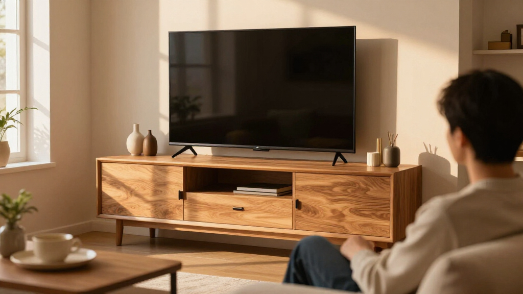 best solid wood media consoles for large TVs
