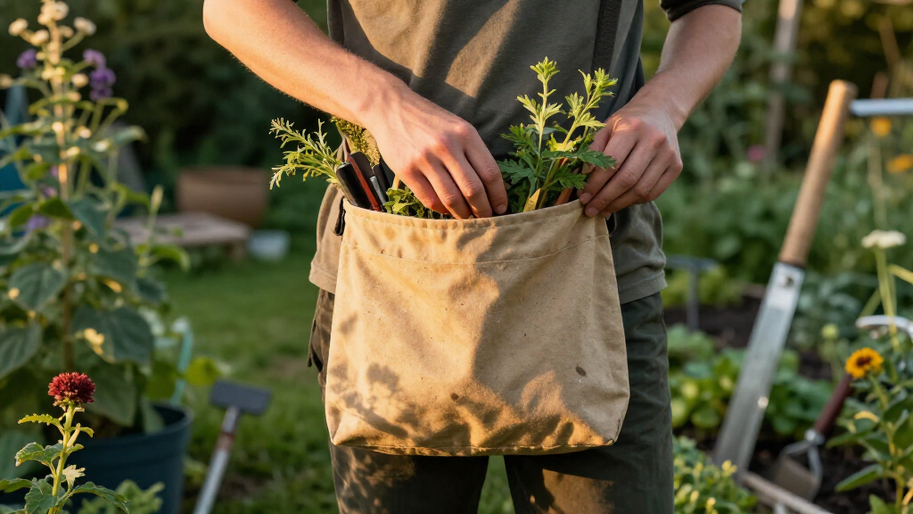 waxed canvas foraging pouch