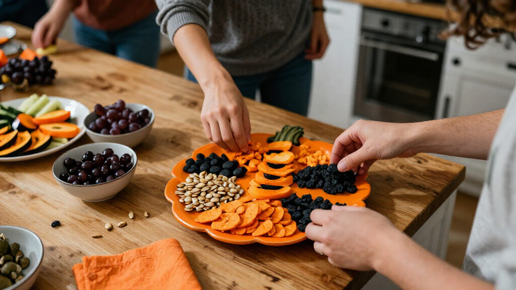 Halloween party food serving trays