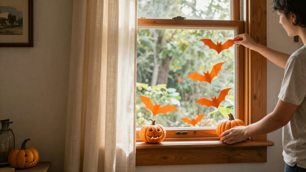 Halloween window decorations