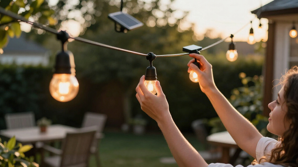 outdoor string lights solar