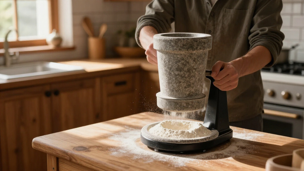 best stone grain mill electric countertop