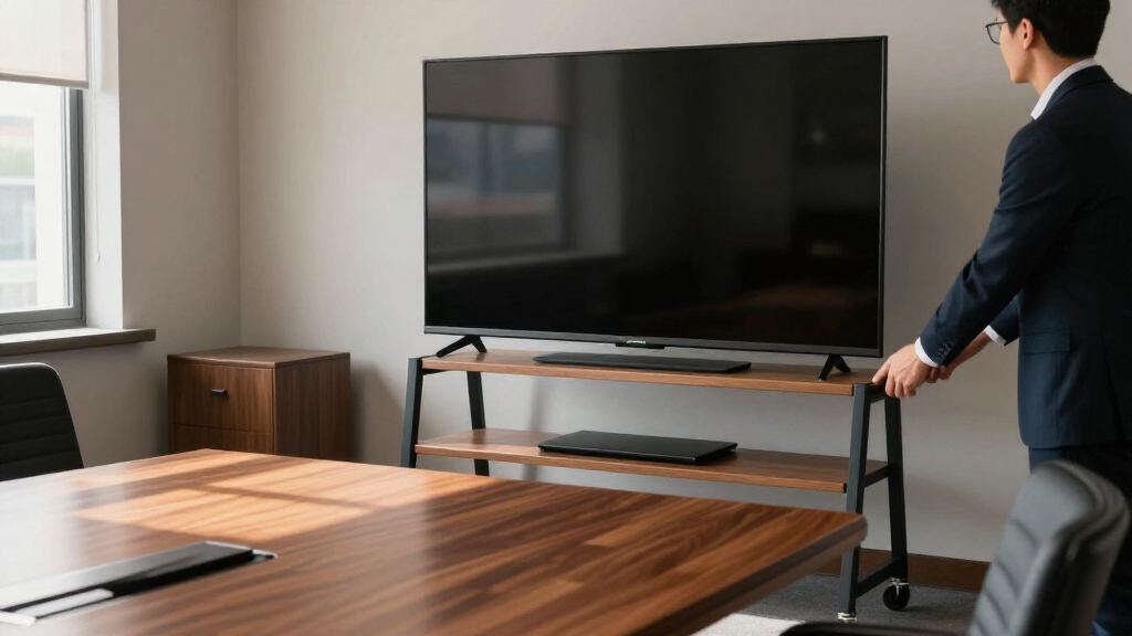 rolling tv stands for meeting rooms
