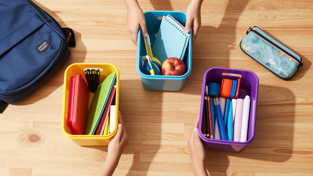 student organization and storage bins
