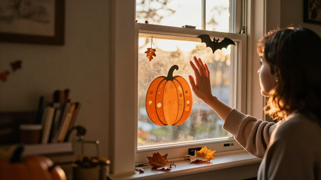 Halloween window clings
