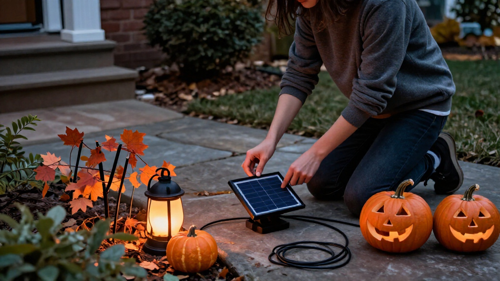 solar powered outdoor Halloween decorations