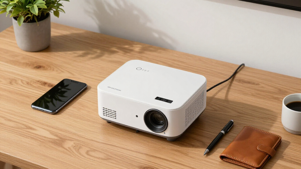 Portable business projector for founders