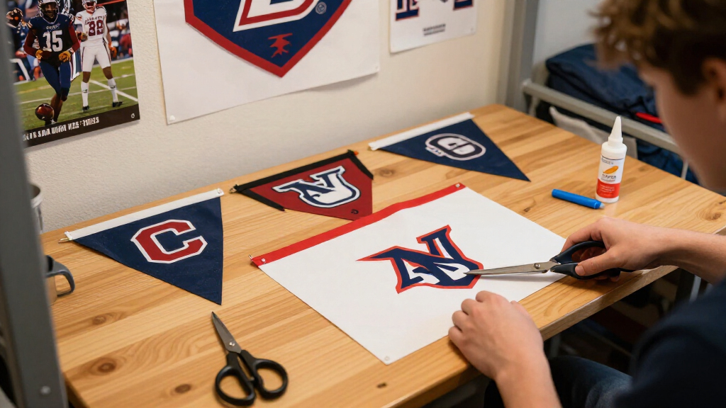 sports fan dorm decor