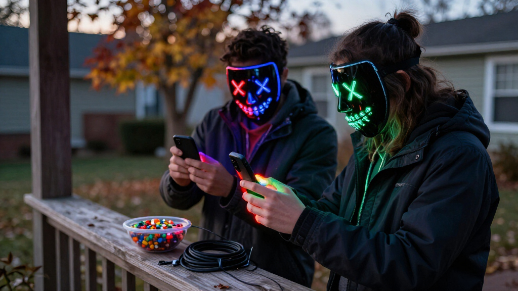 wireless LED Halloween masks