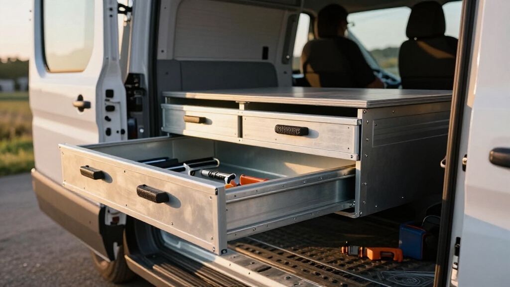 drawer system for ford transit vans