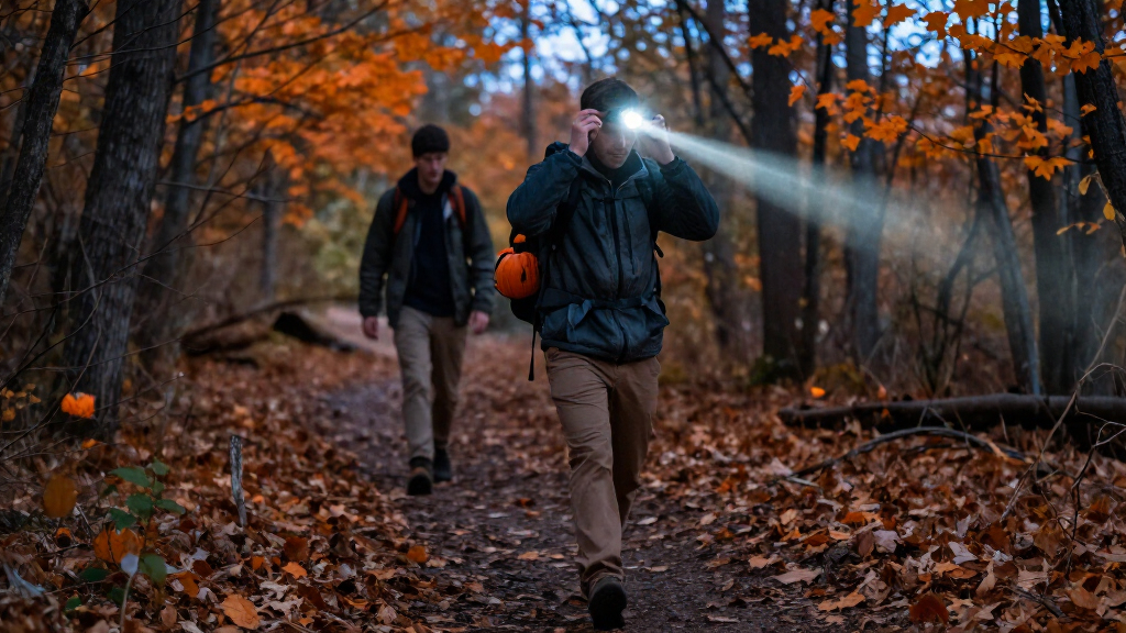 Halloween hiking headlamps