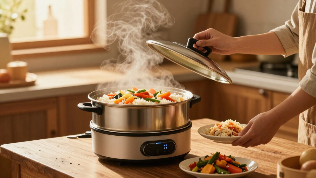 electric food steamer large capacity