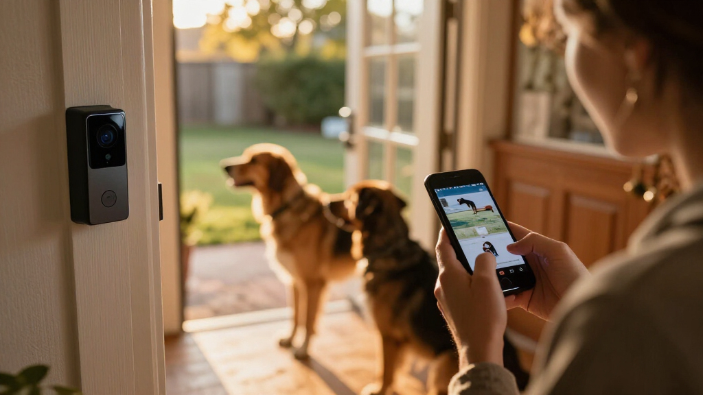 smart doorbell camera to watch dogs