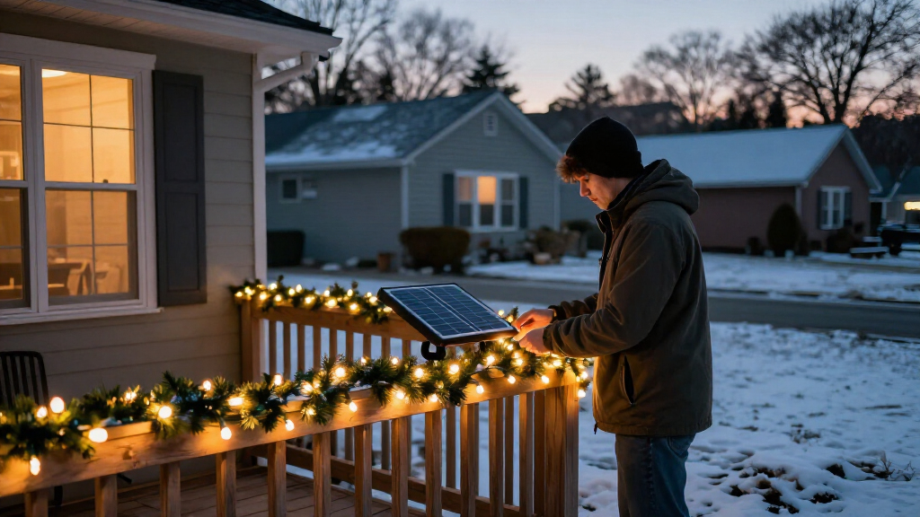 solar powered Christmas lights