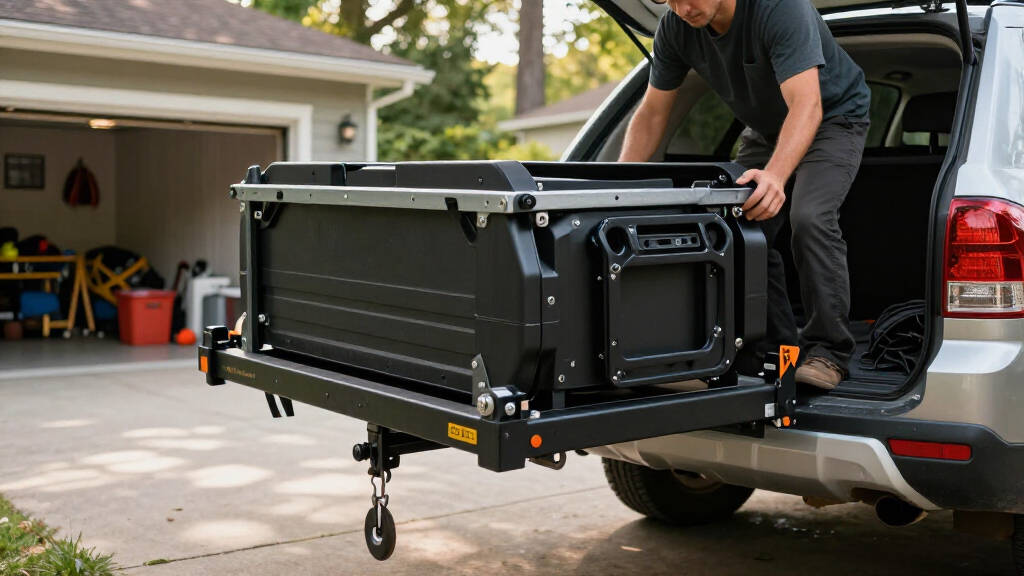 hitch cargo carrier with high weight rating