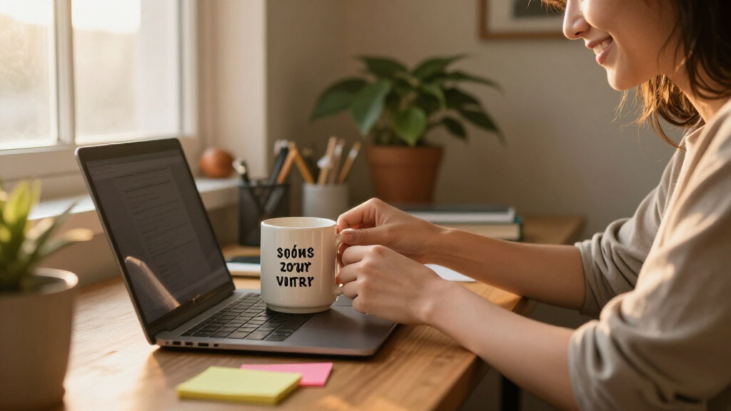 motivational quote desk accessories