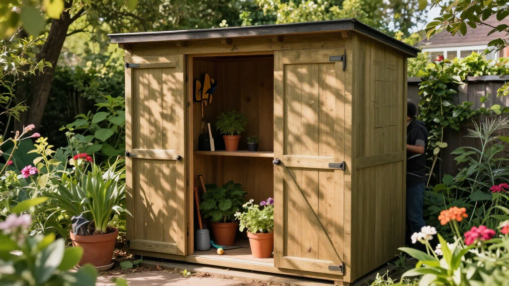 outdoor garden storage sheds