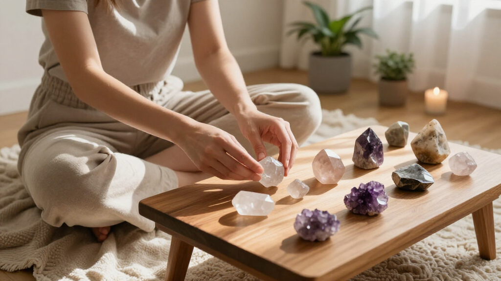 crystal healing meditation sets