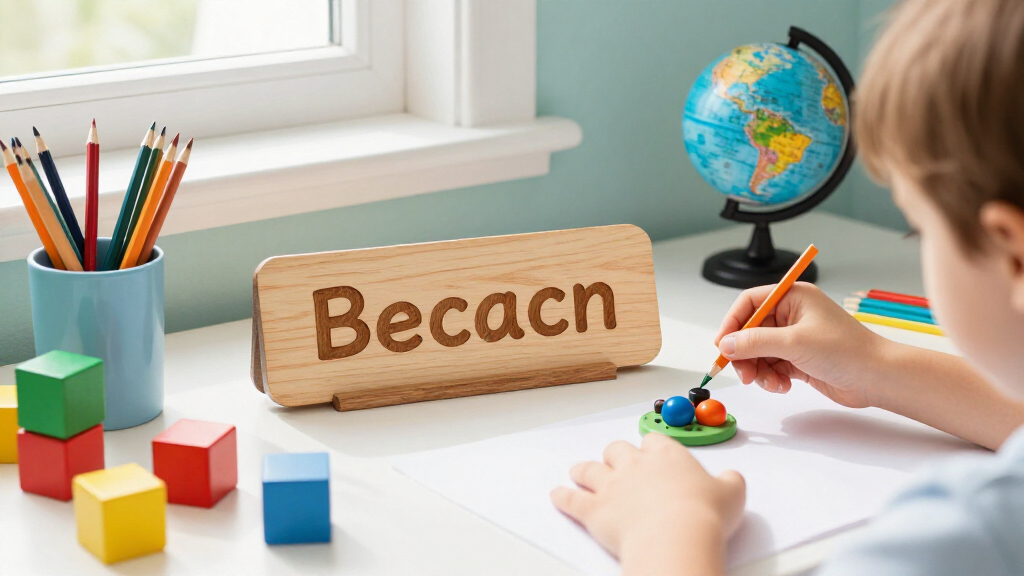 best personalized wooden desk name signs for kids