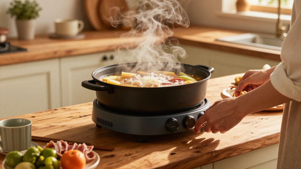 electric hot pot with dual temperature zones