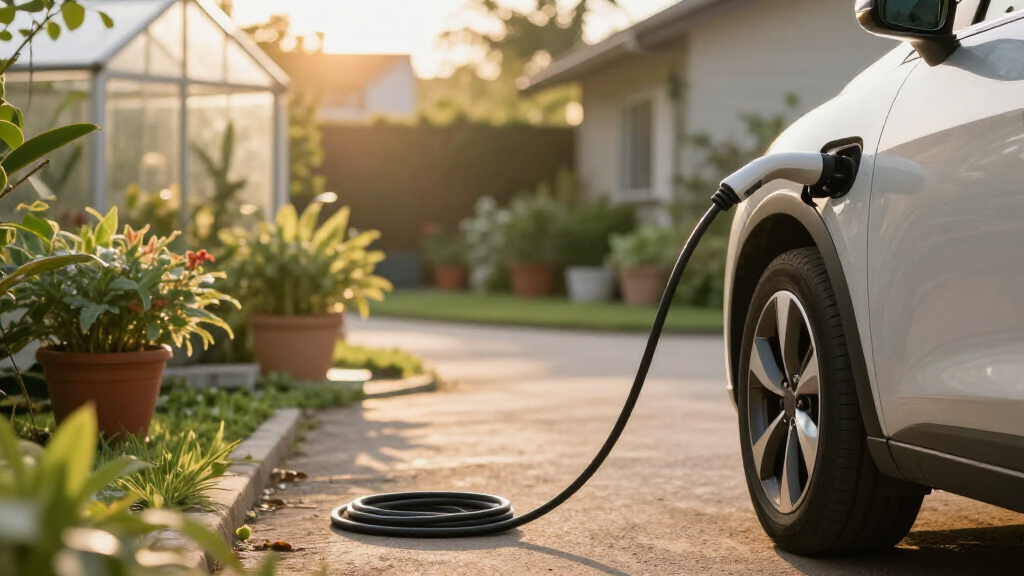 ev charger with long 25 foot cable