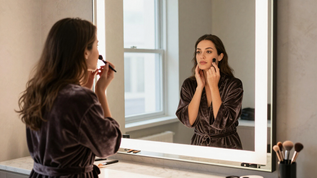 luxury lighted mirror for dressing room