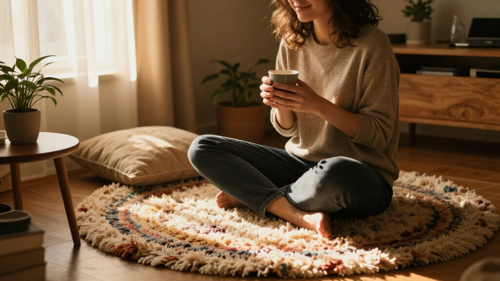 plush rugs for reading corners