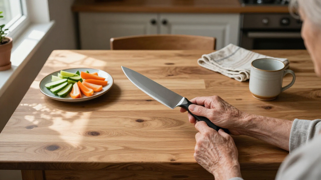 rocker knives for one handed use