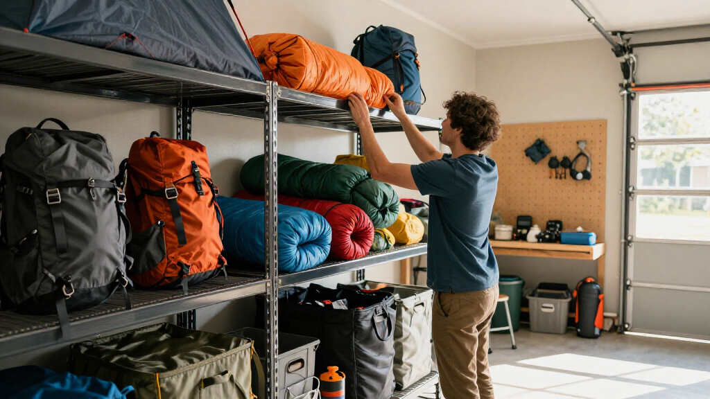 garage shelving for camping gear