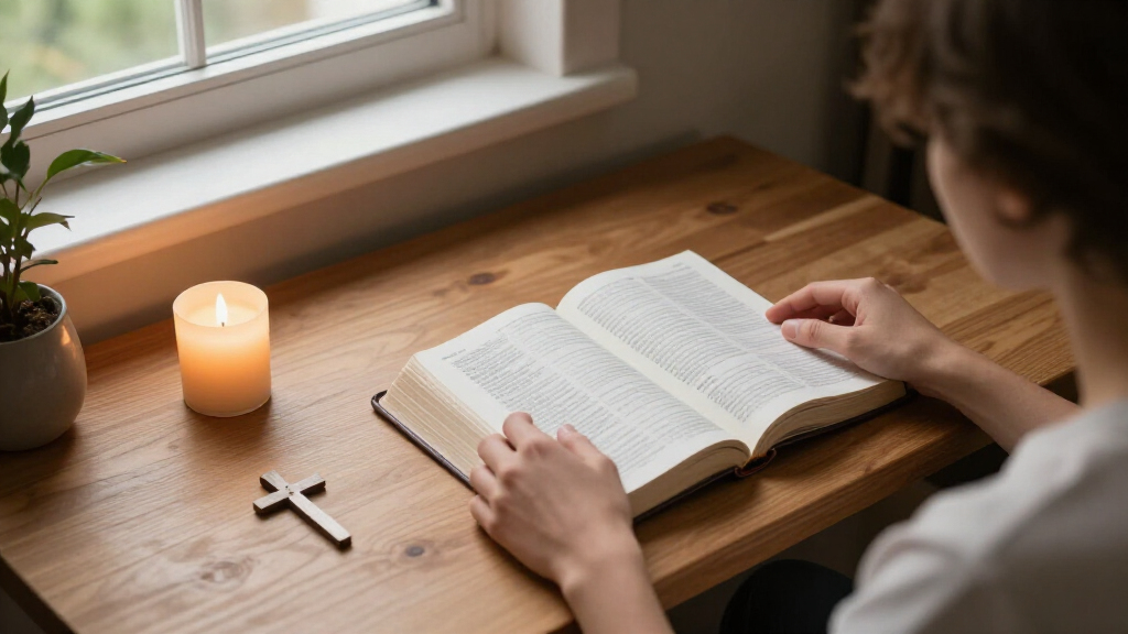 study desk for bible study