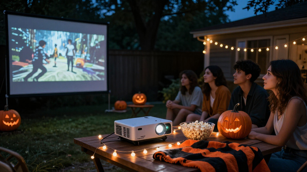 portable projectors for Halloween movies