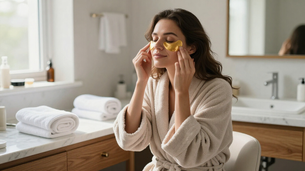 gold eye patches for luxury skincare