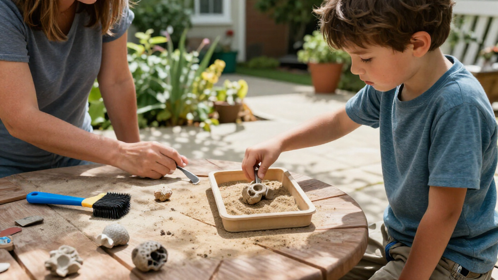 kids' fossil excavation kits