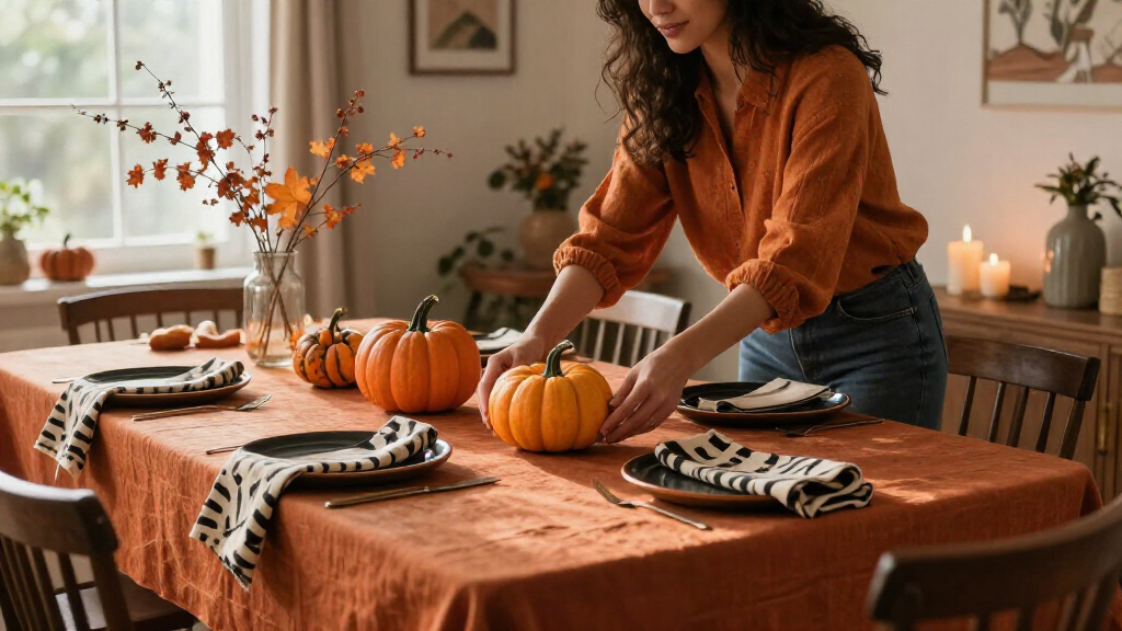 Halloween table linens