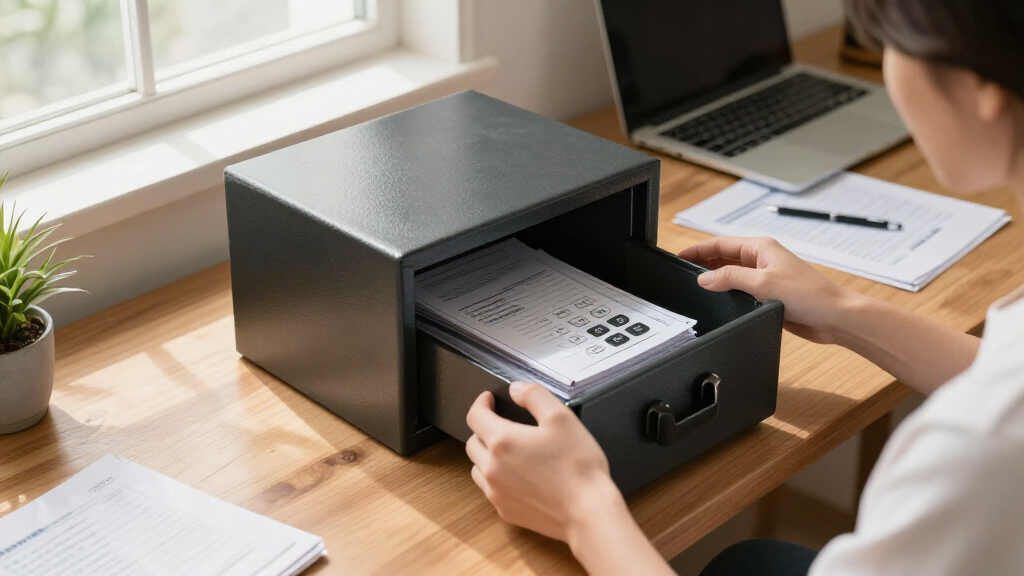 secure safe box for checkbooks and checks