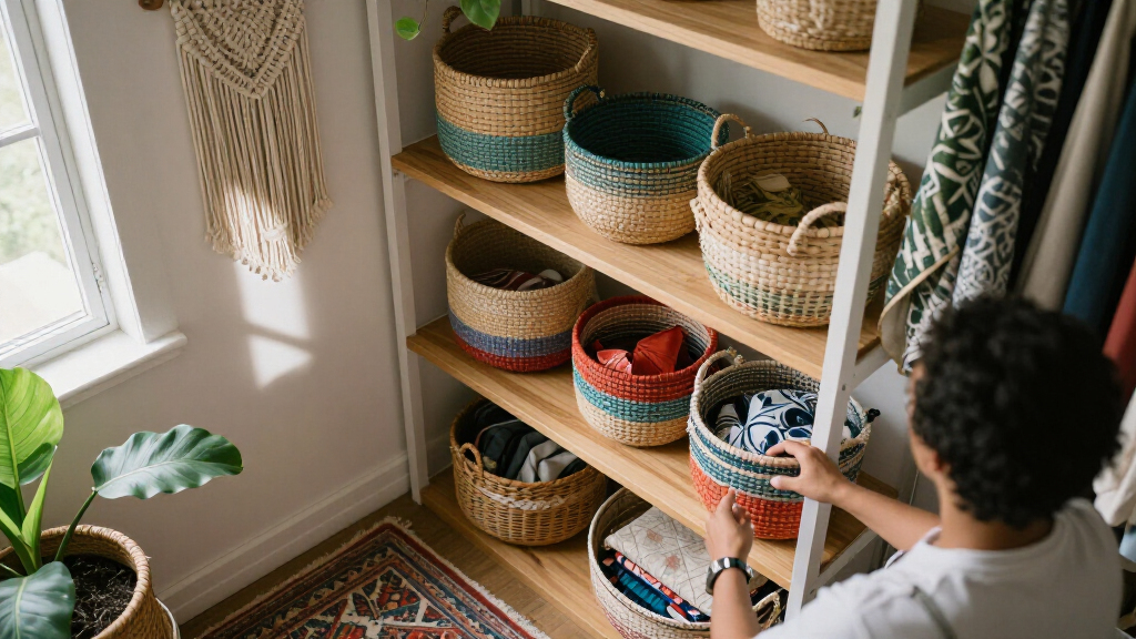 boho closet organizers