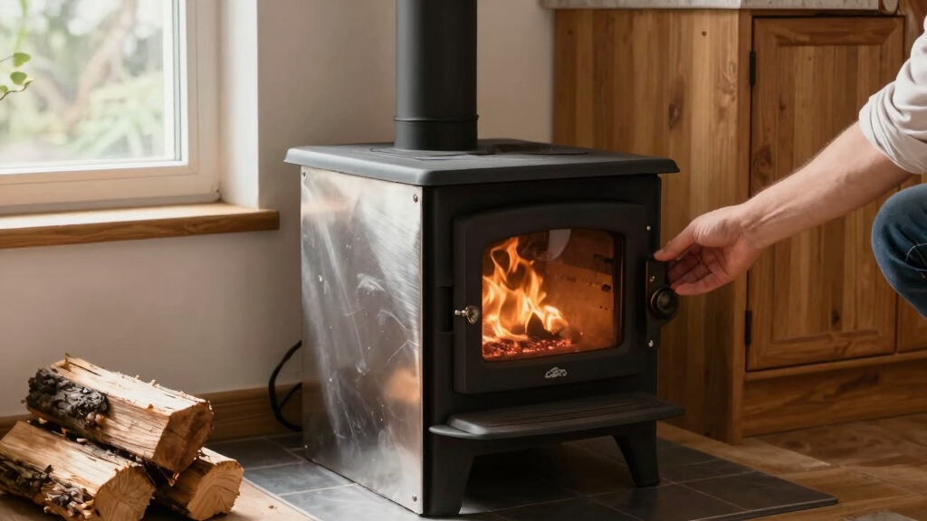 best small wood stove with side heat shield