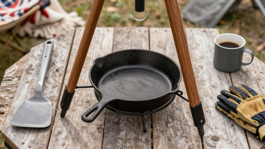 fire pit cooking tripod