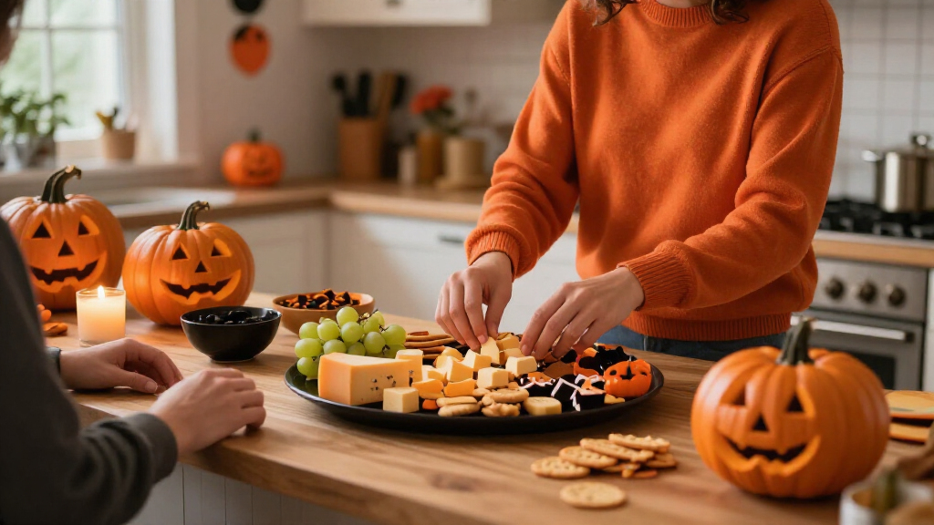 Halloween party snack trays