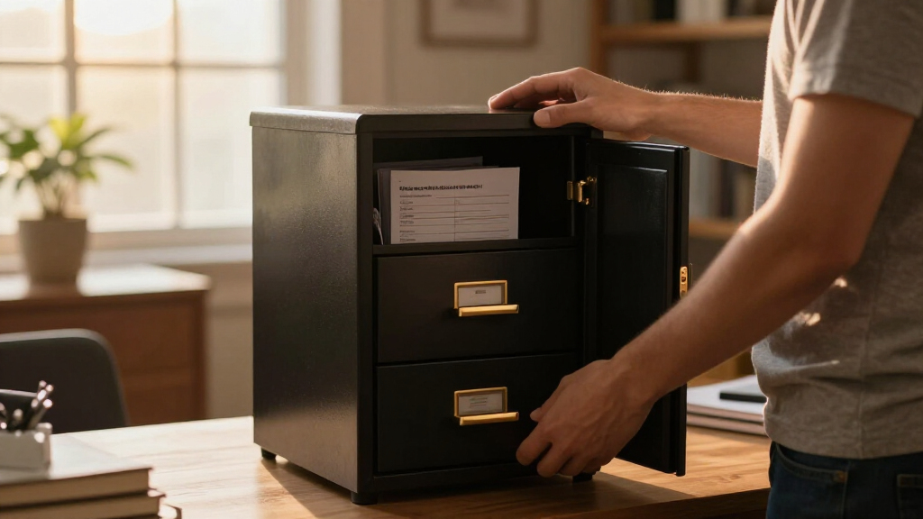 best 4-drawer fireproof file cabinet for beneficiary forms