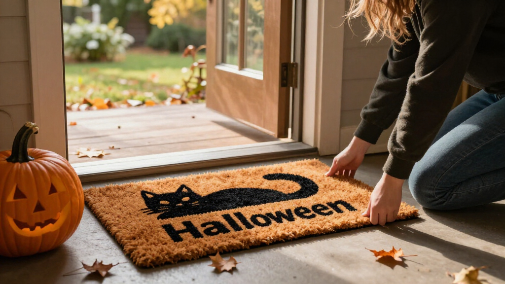 personalized Halloween doormats