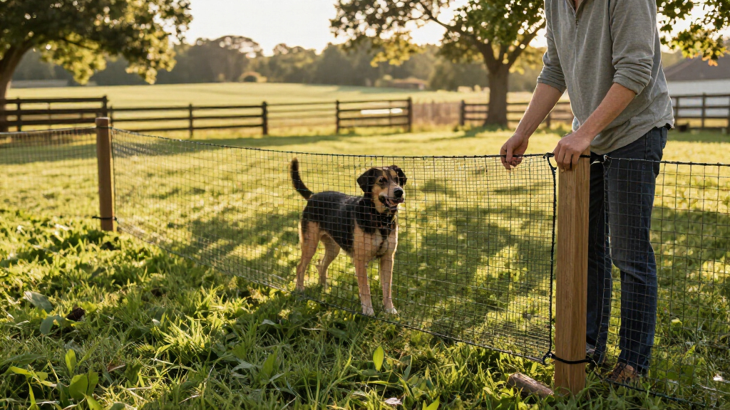 dog containment system for acreage