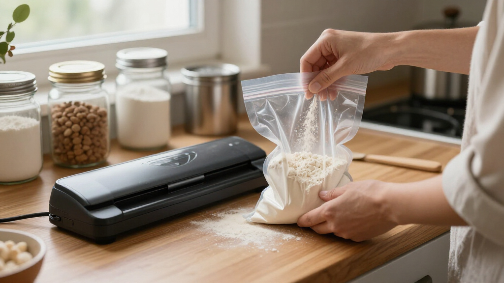 vacuum sealer for storing flour and sugar